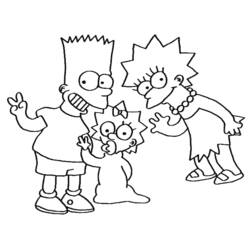 Раскраска: Симпсон (мультфильмы) #23785 - Бесплатные раскраски для печати