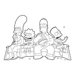 Раскраска: Симпсон (мультфильмы) #23802 - Раскраски для печати
