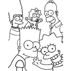 Раскраска: Симпсон (мультфильмы) #23817 - Бесплатные раскраски для печати