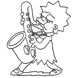 Раскраска: Симпсон (мультфильмы) #23820 - Бесплатные раскраски для печати