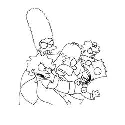 Раскраска: Симпсон (мультфильмы) #23825 - Бесплатные раскраски для печати