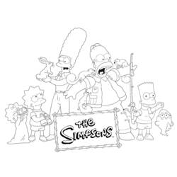 Раскраска: Симпсон (мультфильмы) #23826 - Бесплатные раскраски для печати