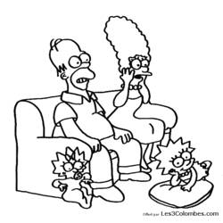 Раскраска: Симпсон (мультфильмы) #23832 - Бесплатные раскраски для печати