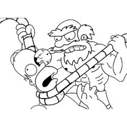 Раскраска: Симпсон (мультфильмы) #23864 - Бесплатные раскраски для печати