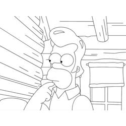Раскраска: Симпсон (мультфильмы) #23869 - Бесплатные раскраски для печати