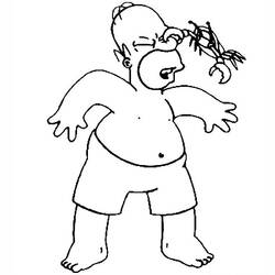 Раскраска: Симпсон (мультфильмы) #23873 - Бесплатные раскраски для печати