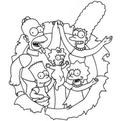 Раскраска: Симпсон (мультфильмы) #23909 - Бесплатные раскраски для печати