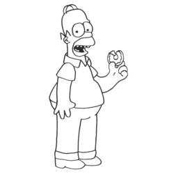 Раскраска: Симпсон (мультфильмы) #23912 - Бесплатные раскраски для печати