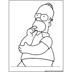 Раскраска: Симпсон (мультфильмы) #23914 - Бесплатные раскраски для печати