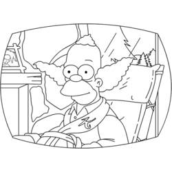 Раскраска: Симпсон (мультфильмы) #23921 - Бесплатные раскраски для печати