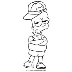 Раскраска: Симпсон (мультфильмы) #23951 - Бесплатные раскраски для печати