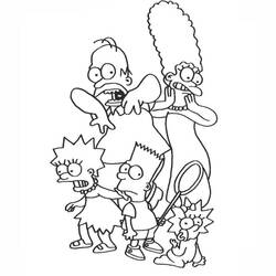 Раскраска: Симпсон (мультфильмы) #23959 - Бесплатные раскраски для печати