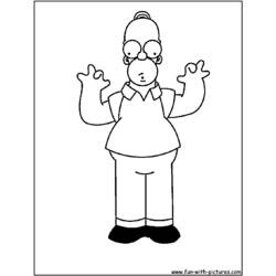 Раскраска: Симпсон (мультфильмы) #23965 - Бесплатные раскраски для печати