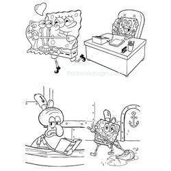 Раскраска: SpongeBob (мультфильмы) #33452 - Бесплатные раскраски для печати