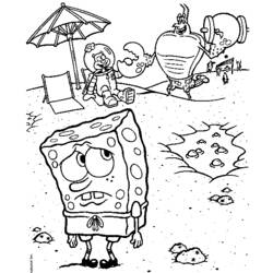 Раскраска: SpongeBob (мультфильмы) #33472 - Бесплатные раскраски для печати