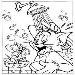 Раскраска: Том и Джерри (мультфильмы) #24175 - Раскраски для печати