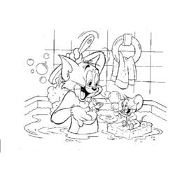 Раскраска: Том и Джерри (мультфильмы) #24182 - Бесплатные раскраски для печати