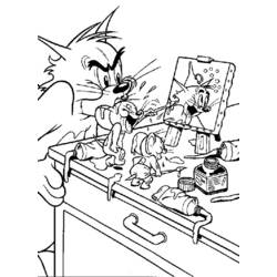 Раскраска: Том и Джерри (мультфильмы) #24187 - Бесплатные раскраски для печати