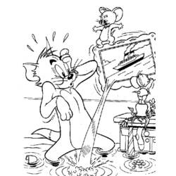 Раскраска: Том и Джерри (мультфильмы) #24191 - Бесплатные раскраски для печати