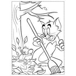 Раскраска: Том и Джерри (мультфильмы) #24194 - Бесплатные раскраски для печати