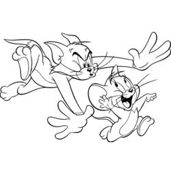 Раскраска: Том и Джерри (мультфильмы) #24199 - Раскраски для печати