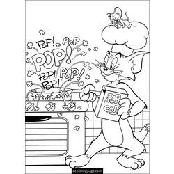 Раскраска: Том и Джерри (мультфильмы) #24270 - Бесплатные раскраски для печати