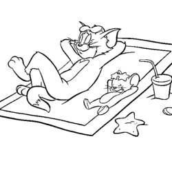 Раскраска: Том и Джерри (мультфильмы) #24271 - Бесплатные раскраски для печати