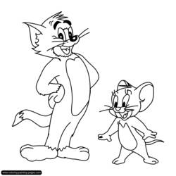 Раскраска: Том и Джерри (мультфильмы) #24273 - Раскраски для печати