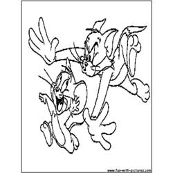 Раскраска: Том и Джерри (мультфильмы) #24281 - Бесплатные раскраски для печати
