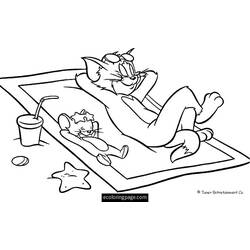 Раскраска: Том и Джерри (мультфильмы) #24287 - Раскраски для печати
