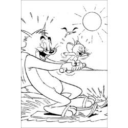 Раскраска: Том и Джерри (мультфильмы) #24288 - Бесплатные раскраски для печати