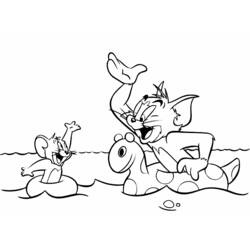 Раскраска: Том и Джерри (мультфильмы) #24290 - Бесплатные раскраски для печати