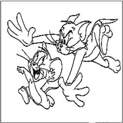 Раскраска: Том и Джерри (мультфильмы) #24297 - Раскраски для печати