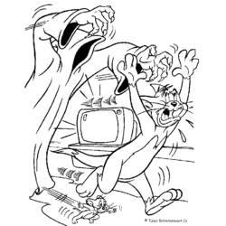 Раскраска: Том и Джерри (мультфильмы) #24309 - Бесплатные раскраски для печати