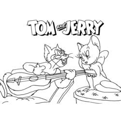 Раскраска: Том и Джерри (мультфильмы) #24327 - Бесплатные раскраски для печати