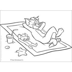 Раскраска: Том и Джерри (мультфильмы) #24356 - Бесплатные раскраски для печати