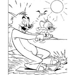 Раскраска: Том и Джерри (мультфильмы) #24357 - Бесплатные раскраски для печати