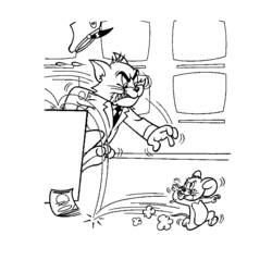Раскраска: Том и Джерри (мультфильмы) #24365 - Бесплатные раскраски для печати