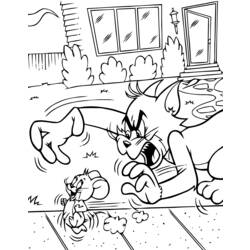 Раскраска: Том и Джерри (мультфильмы) #24367 - Бесплатные раскраски для печати
