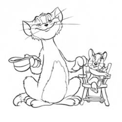 Раскраска: Том и Джерри (мультфильмы) #24371 - Бесплатные раскраски для печати