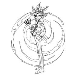 Раскраска: Yu-Gi-Oh! (мультфильмы) #53087 - Бесплатные раскраски для печати