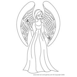 Раскраска: ангел (Персонажи) #86251 - Раскраски для печати