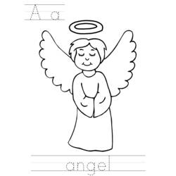 Раскраски: ангел - Раскраски для печати