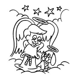 Раскраска: ангел (Персонажи) #86352 - Бесплатные раскраски для печати