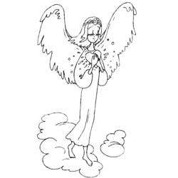 Раскраска: ангел (Персонажи) #86361 - Бесплатные раскраски для печати