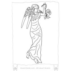 Раскраска: ангел (Персонажи) #86401 - Бесплатные раскраски для печати