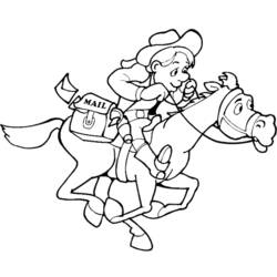 Раскраска: ковбой (Персонажи) #91497 - Бесплатные раскраски для печати
