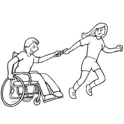 Раскраски: инвалид - Раскраски для печати