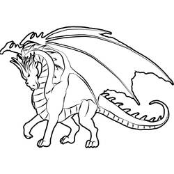 Раскраска: дракон (Персонажи) #148355 - Раскраски для печати