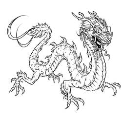Раскраска: дракон (Персонажи) #148374 - Раскраски для печати